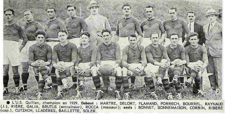 l'équipe de rugby de Quillan en 1929