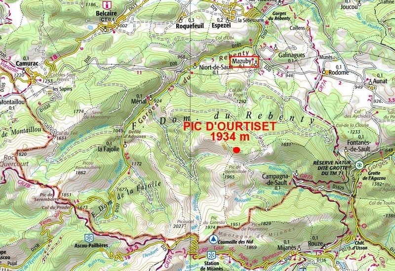 carte 02 Ourtiset Pays de Sault