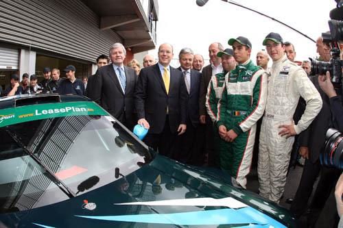Albert II de Monaco visite Jaguar Thiry BTCS