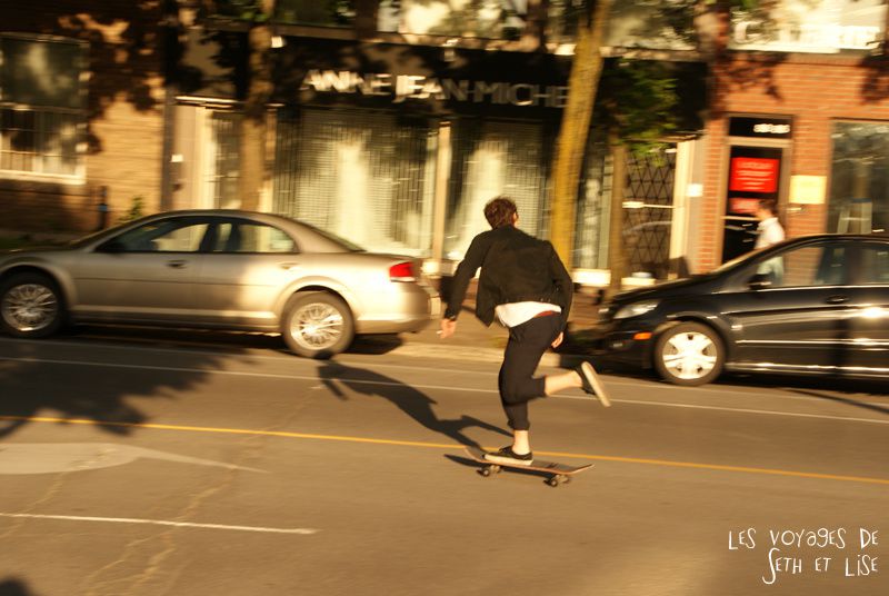 blog voyage canada montreal pvt whv skater longboard escape skate sk8 laurier