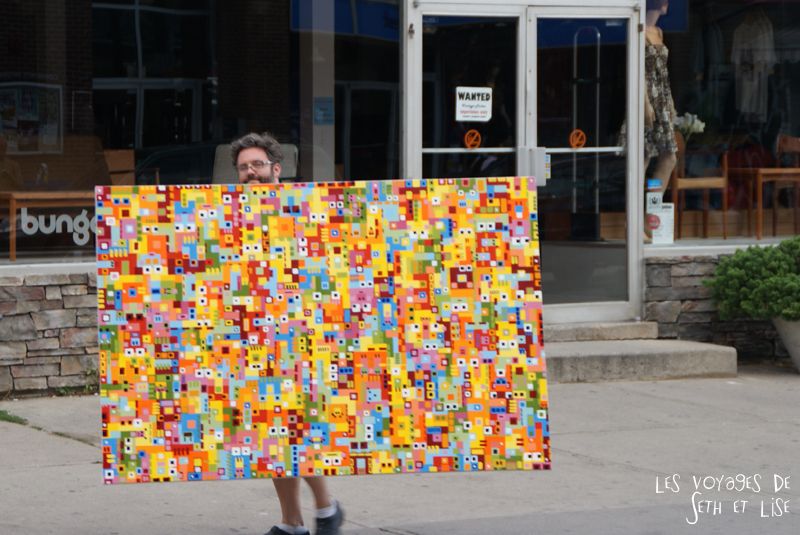 blog pvt whv canada toronto travel voyage kensigton chinatown couple hipster artiste artist painting toile color couleur
