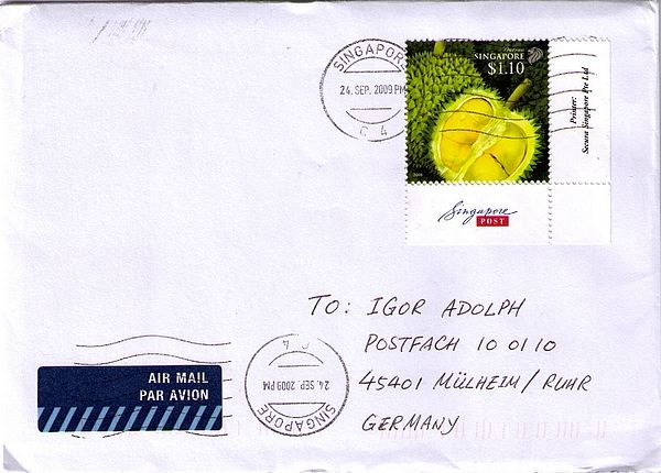 stamp durian fruit stamp durian fruit