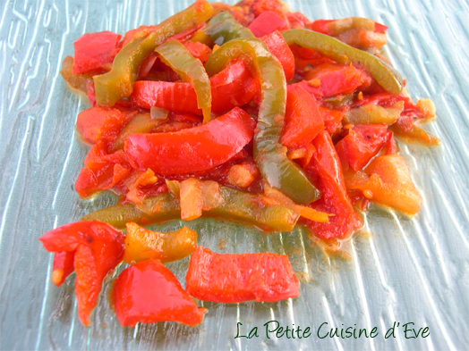 Poivrons et tomates sautés à l'ail - La Petite Cuisine d'Eve