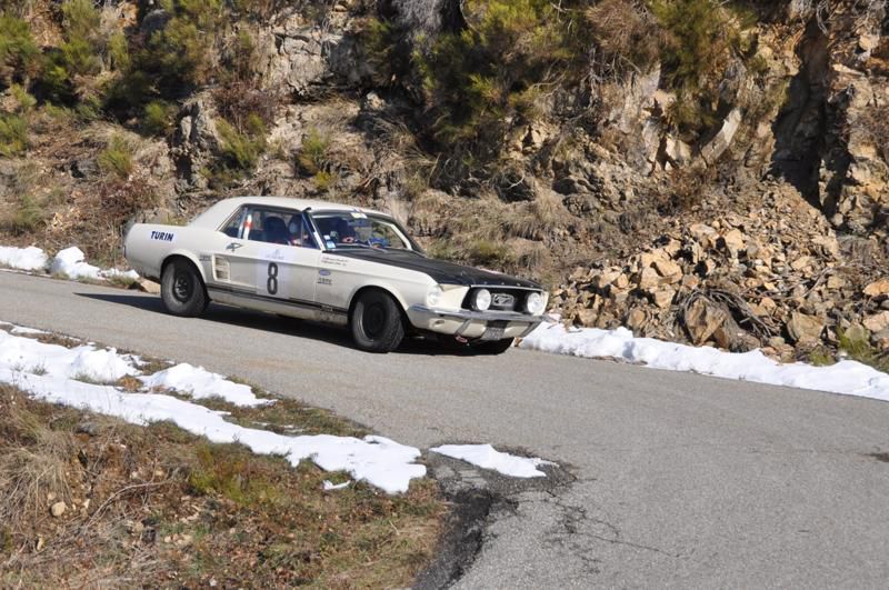 13ème Rallye Monte Carlo Historique 2010. Ford Mustang de 1967. Bernard Occelli est copilote, notamment de Didier Auriol Champion du Monde des Rallyes 1994 sur Toyota Celica.