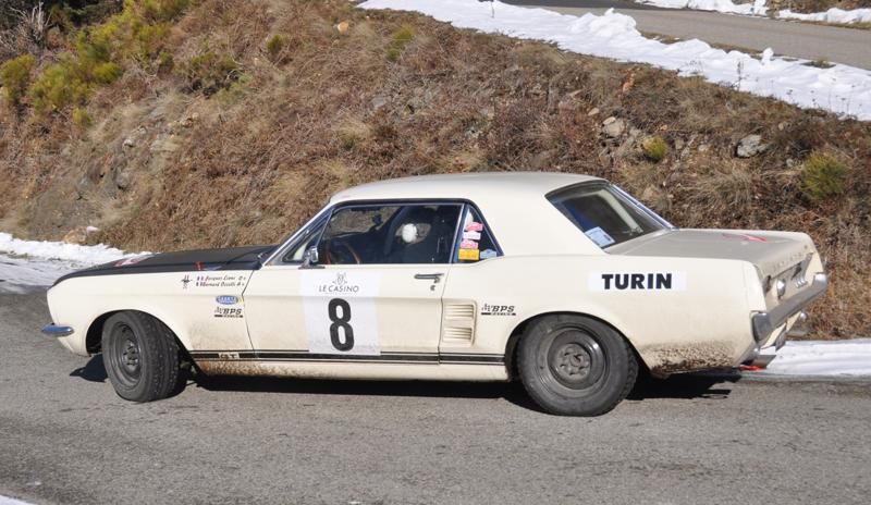 13ème Rallye Monte Carlo Historique 2010. Ford Mustang de 1967. Bernard Occelli est copilote, notamment de Didier Auriol Champion du Monde des Rallyes 1994 sur Toyota Celica.