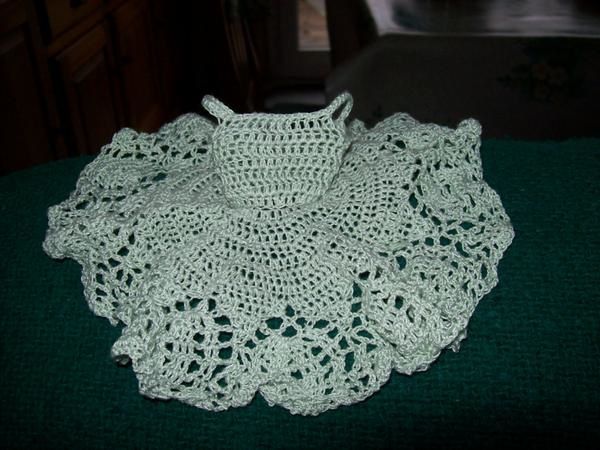 Sac fait avec des sacs en plastic et au crochet
