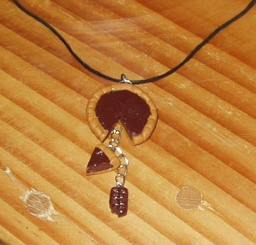 pendentif choclaté fimo