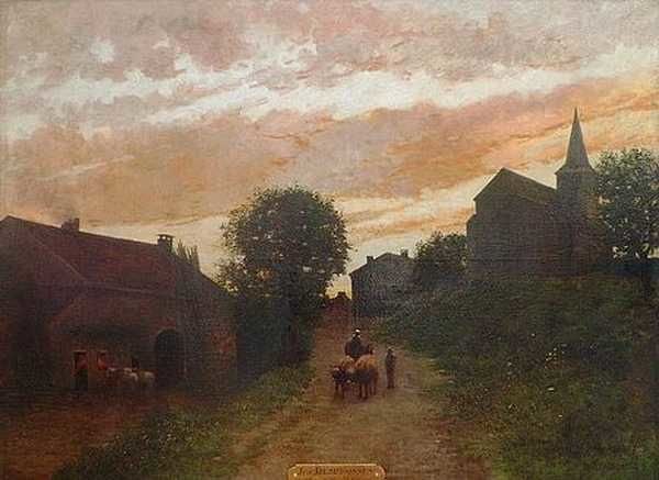 Tableau-Le-Village-Ruaux-Par-DESBROSSES-Jean