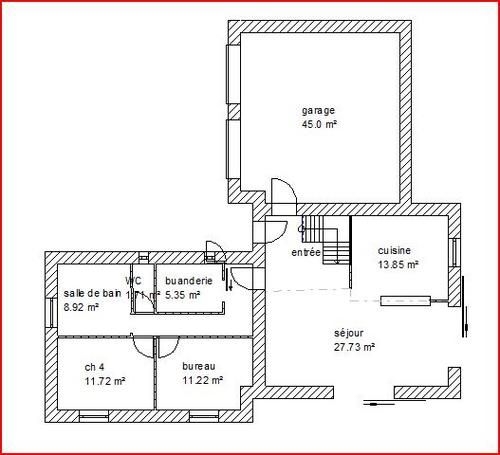 plan de maison 1/100