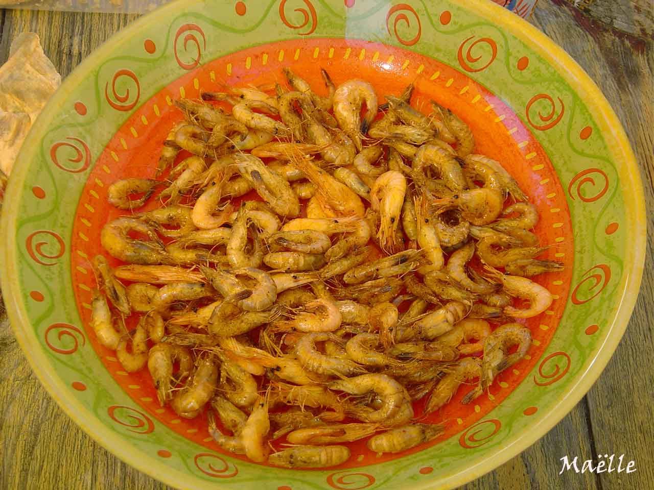 crevettes grillées