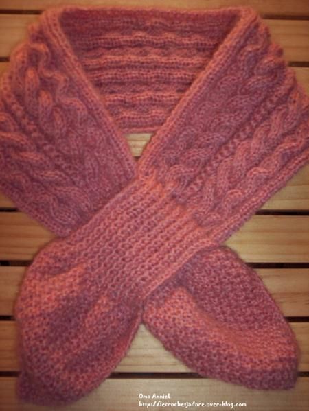 Echarpe-feuille au tricot .. - Le blog de Oma Annick