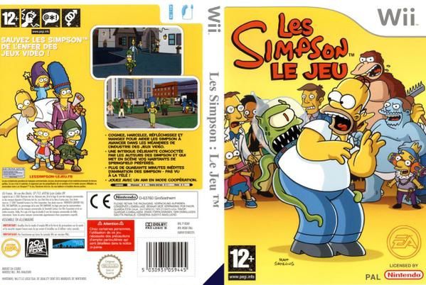 Les Simpson Le Jeu - Pochette de Jeux Wii