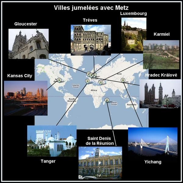 Villes jumelées avec Metz Villes jumelées avec Metz