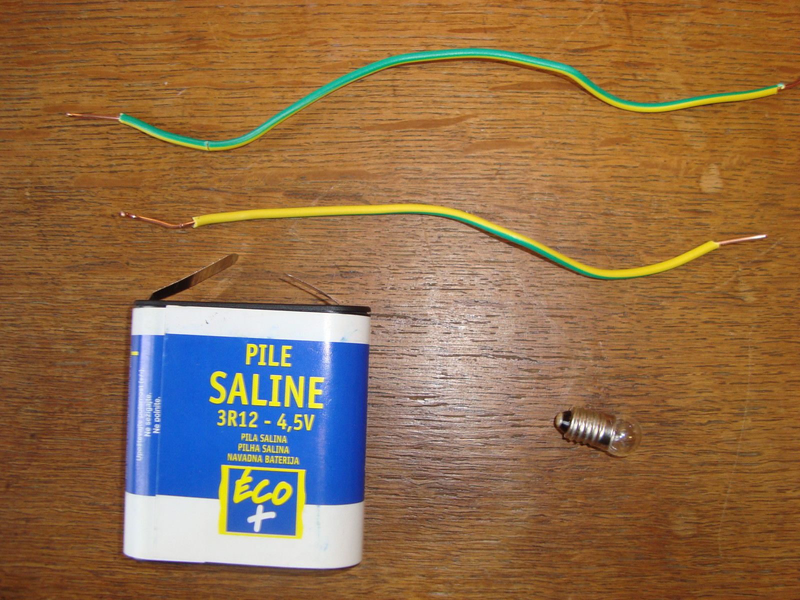 Pile plate 3R12 4,5V saline