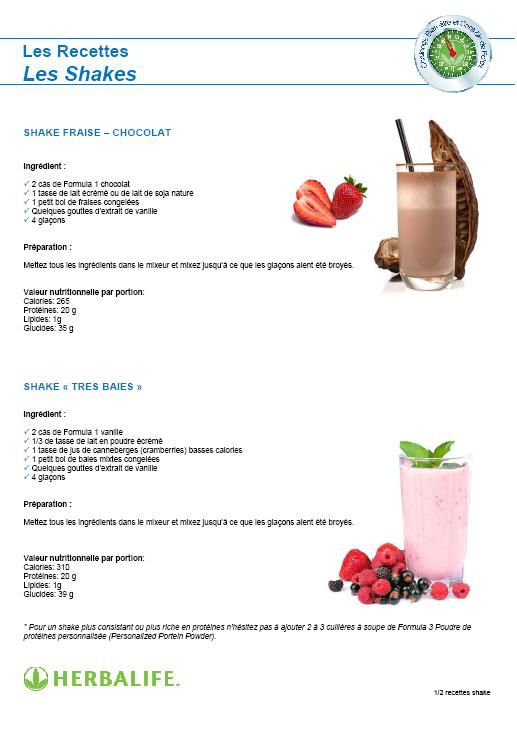 recettes shakes herbalife - Le blog de Nutri-Coach
