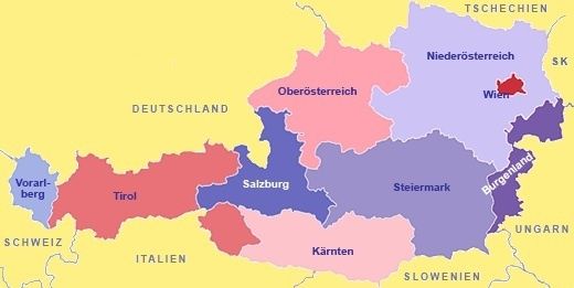 pays carte autriche vorarlberg