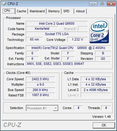 Overclocker un Intel Core 2 Quad Q6600 - Le blog de TODIER