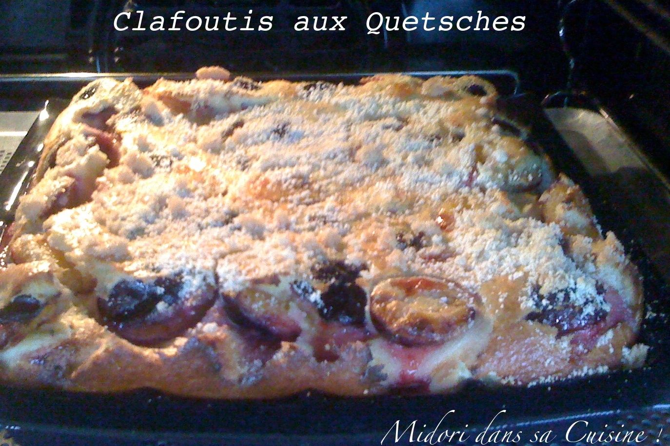 Clafoutis aux Quetsches Midori dans sa cuisine !