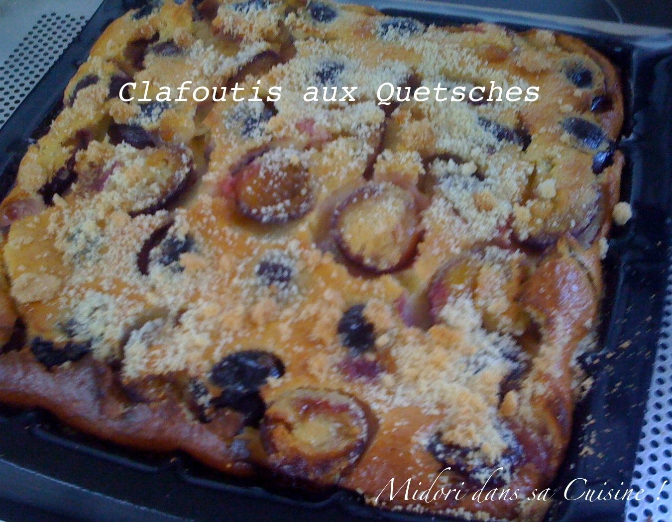 Clafoutis aux Quetsches Midori dans sa cuisine !