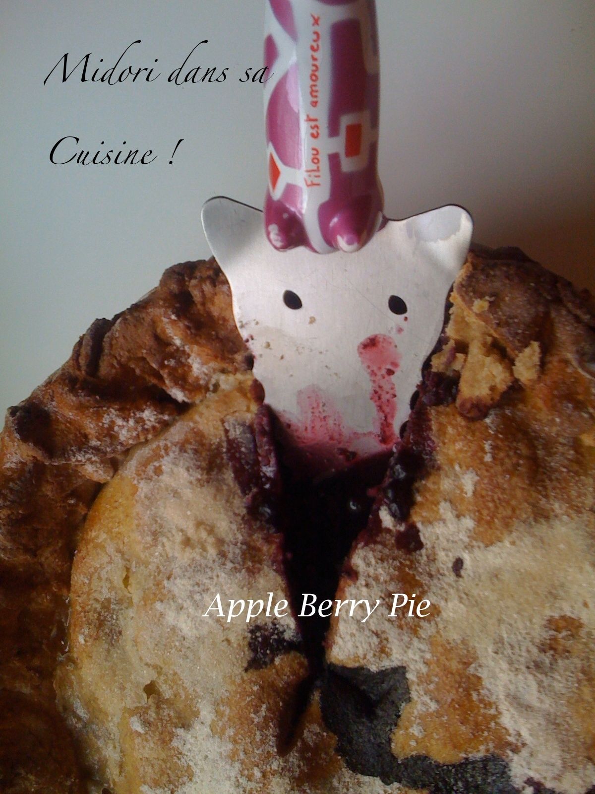 Apple Berry Pie Midori dans sa cuisine !