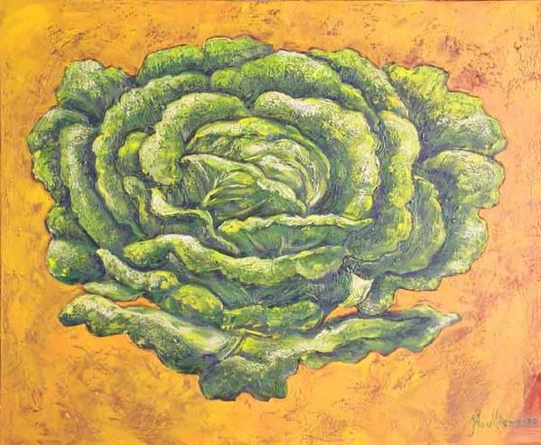 Le tableau de cette étude de légume petit format : '' Chou De Milan ''.