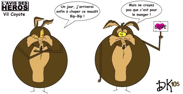 Tags : Vil coyote et Bip-Bip, dessin animé, bd, bande dessinée, l'avis des héros, strip humoristique, dessin humour, gag, Love Tags : Vil coyote et Bip-Bip, dessin animé, bd, bande dessinée, l'avis des héros, strip humoristique, dessin humour, gag, Love