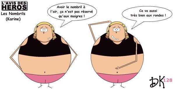 Tags : L'avis des Héros, strip humoristique, dessin humour, gag, Karine des Nombrils, Dupuis, Spirou, bonne copine, John John, Dan, Delaf, Dubuc, rondes, maigres Tags : L'avis des Héros, strip humoristique, dessin humour, gag, Karine des Nombrils, Dupuis, Spirou, bonne copine, John John, Dan, Delaf, Dubuc, rondes, maigres