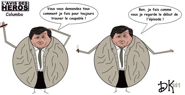 Tags : l'avis des héros, strip humoristique, dessin humour, gag image, inspecteur columbo, Peter Falk, Série TV, télévision, feuilleton, policier, enquête criminelle, épisode, coupable, 403 coupé décapotable Tags : l'avis des héros, strip humoristique, dessin humour, gag image, inspecteur columbo, Peter Falk, Série TV, télévision, feuilleton, policier, enquête criminelle, épisode, coupable, 403 coupé décapotable