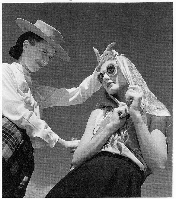 Diana Vreeland styles the model Bijou (1942)