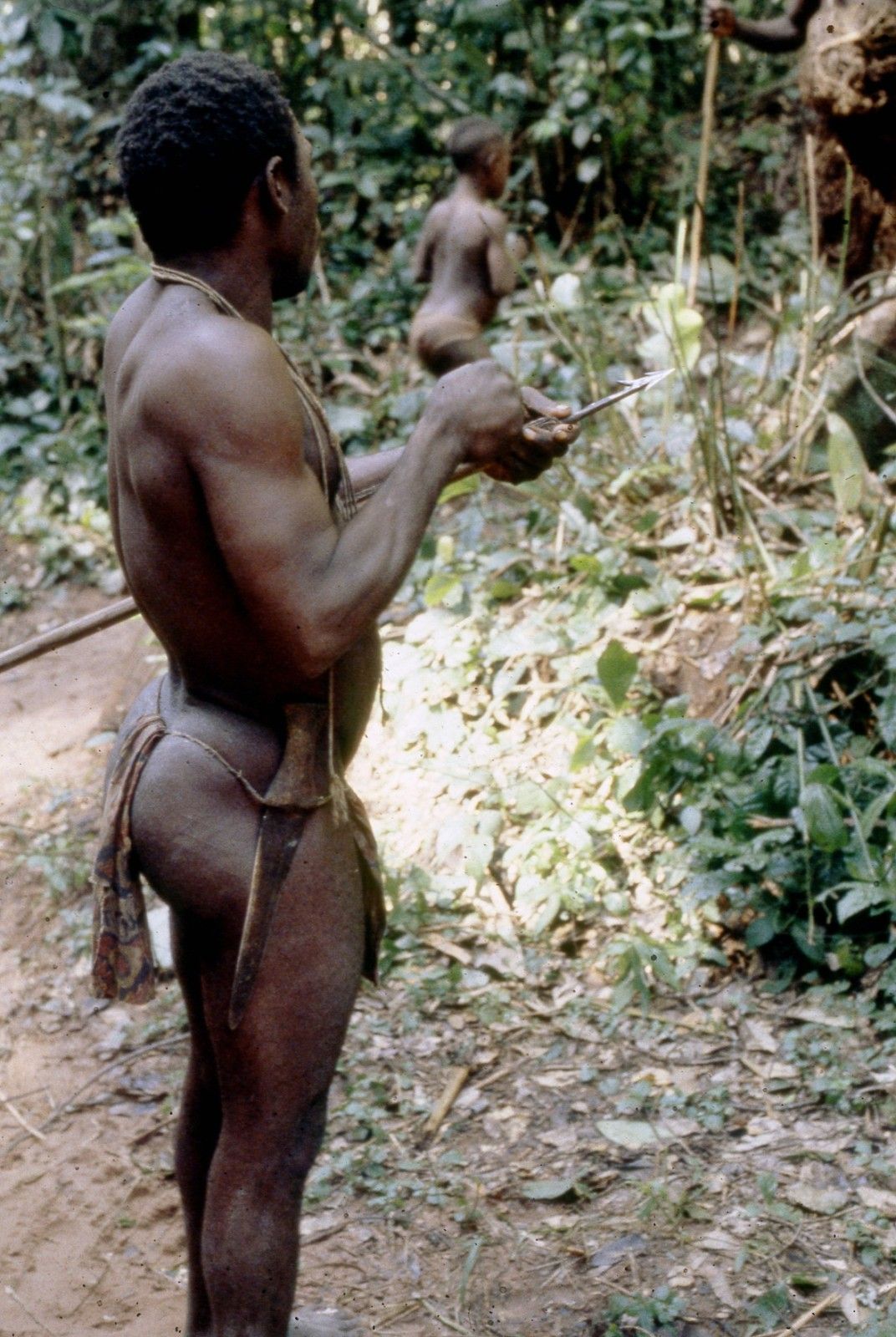 Yérima, Pygmée Babinga, mon guide de chasse et mon ami - 1981 - Cliché personnel
