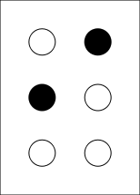 Lettre I en Braille Source Wikipédia