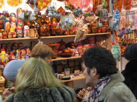 marché de Noël à Moscou: khokhloma