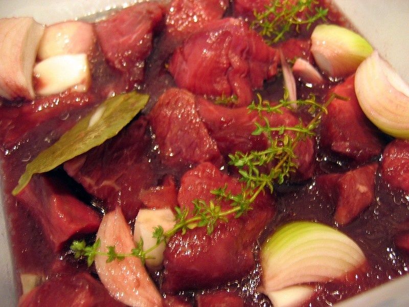 Boeuf en train de mariner