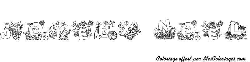 Coloriage De Joyeux Nol  New Calendar Template Site