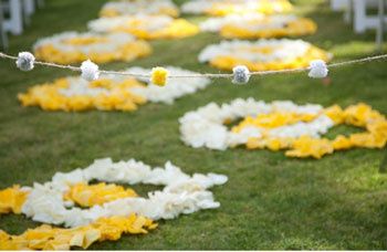Décoration de mariage jaune moderne , Mariage idées
