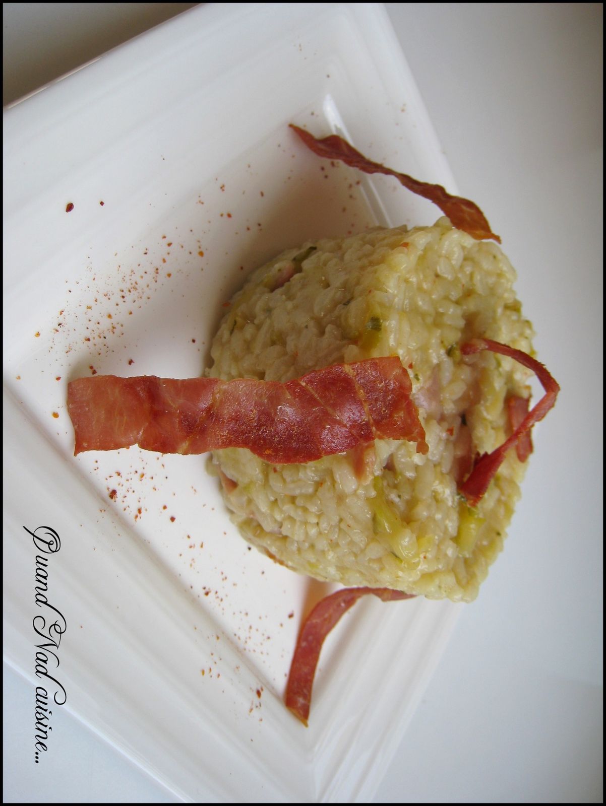 Risotto au jambon de Bayonne et courgettes 3 risotto jambon bayonne courgettes