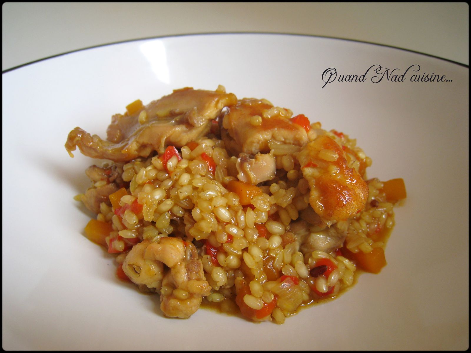 Risotto au lapin et petits légumes