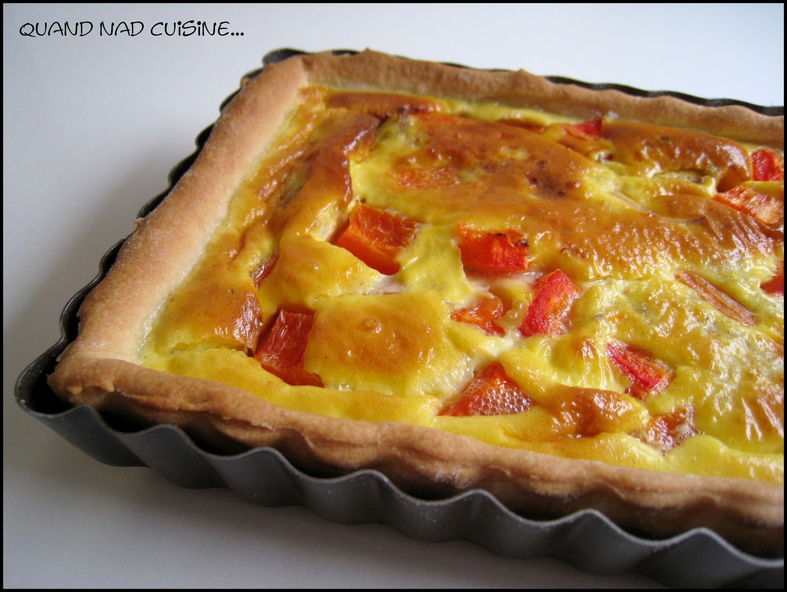 Tarte au thon et poivron rouge au curry sur pâte légère au yaourt 9 Tarte thon poivron rouge boursin curry