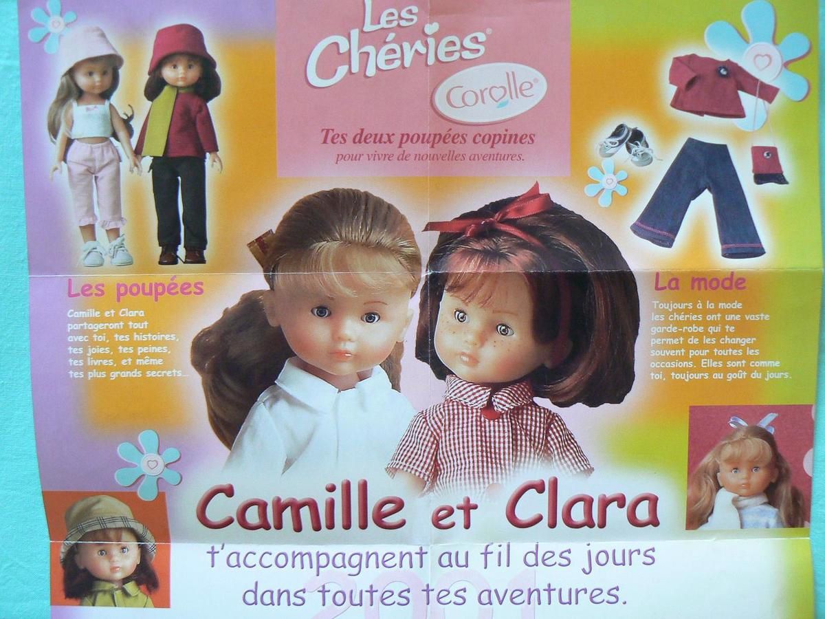 Dépliant les chéries - lancement en 2001 - poupées corolle