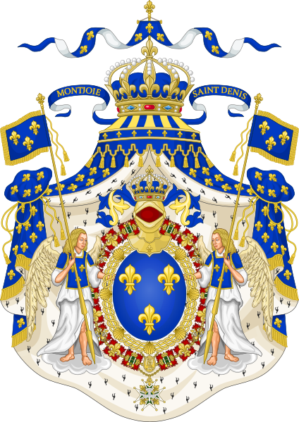 424px-Grand Royal Coat of Arms of France.svg