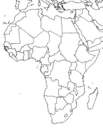blank map of asia. lank map of asia and africa.