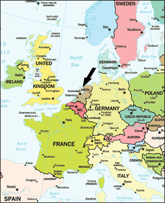Map Of Europe Netherlands