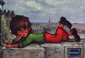 poulbot sur un mur
