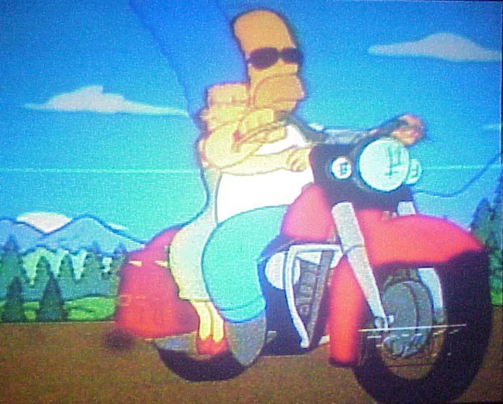 Homer simpson is a biker