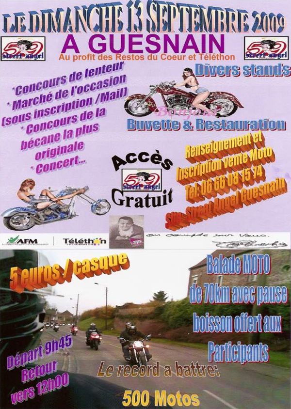 GRAND RASSEMBLEMENT DES MOTARDS à Guesnain (à côté de Douai) GRAND RASSEMBLEMENT DES MOTARDS à Guesnain (à côté de Douai)