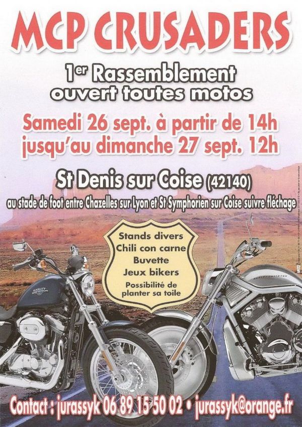 26-270909 - 1er RASSEMBLEMENT MCP CRUSADERS à Saint Denis sur Coise (42140 Loire) 26-270909 - 1er RASSEMBLEMENT MCP CRUSADERS à Saint Denis sur Coise (42140 Loire)