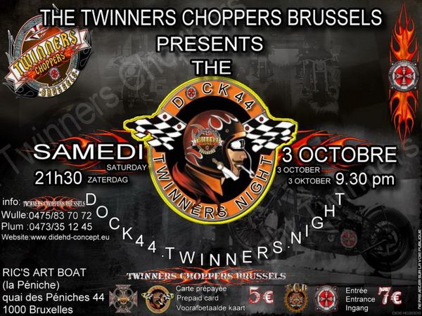 03/10/09 - DOCK 44 TWINNERS NIGHT à Bruxelles (B-1000 Bruxelles). 03/10/09 - DOCK 44 TWINNERS NIGHT à Bruxelles (B-1000 Bruxelles).