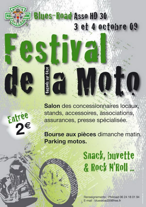 03-04/10/09 - FESTIVAL DE LA MOTO BLUES-ROAD 30 à Bagnols sur Cèze (30 Gard).