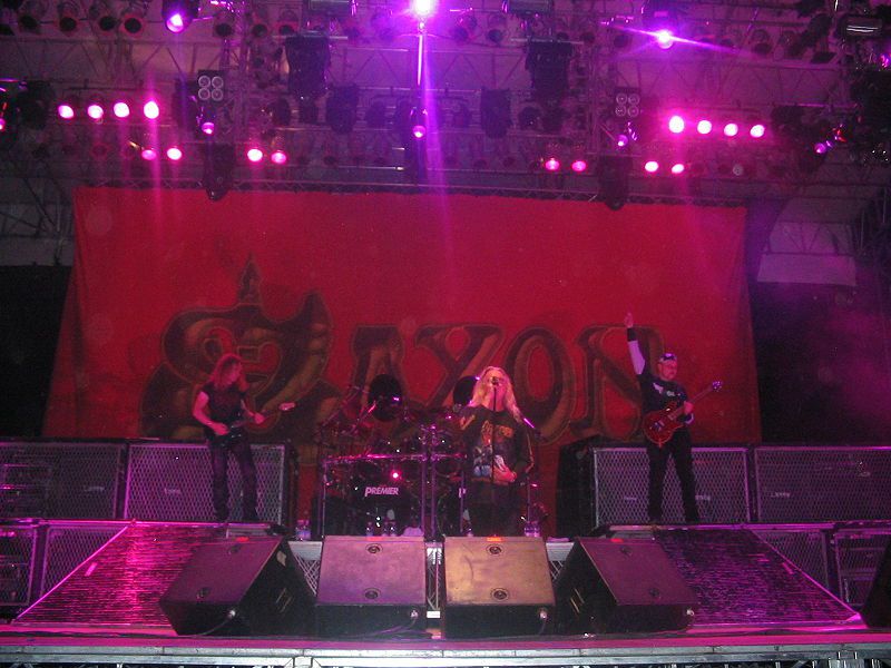 the band Saxon live at the Evolution Festival 2006.