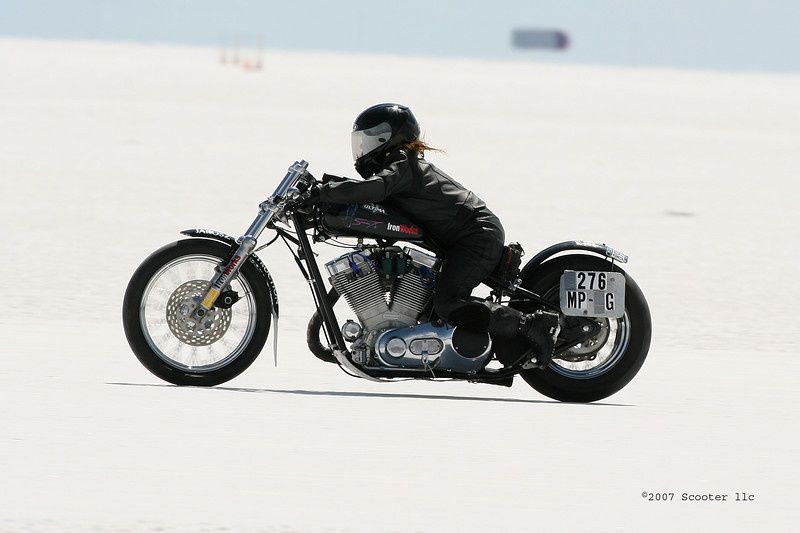 2007 BUB International Motorcycle Land Speed Trials on the Bonneville Salt Flats-Bikes on the Salt